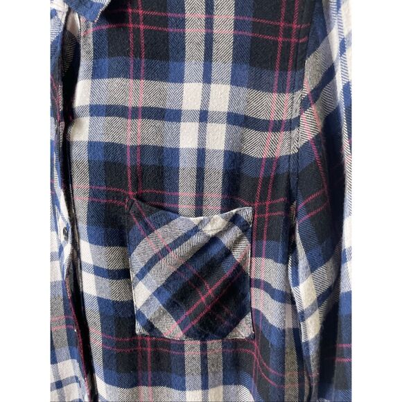 Rails Navy Tartan Plaid Button Down Shirt Size S - Picture 3 of 9